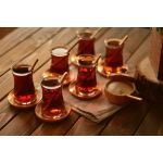 Silva Fix 6'lı Yuvarlak Çay Tabağı