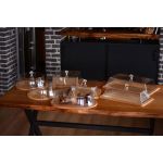 Carolin Akrilik Kapaklı Pasta Fanusu Yuvarlak - Küçük