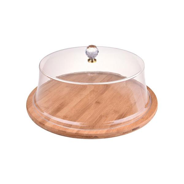 Carolin Akrilik Kapaklı Pasta Fanusu Yuvarlak - Büyük