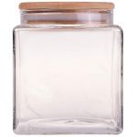 Lagos Köşeli Cam Saklama Kabı Büyük