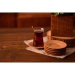 Gizia 6'lı Yuvarlak Çay Tabağı