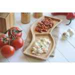 Bambu İki Bölmeli Kahvaltılık Çerezlik