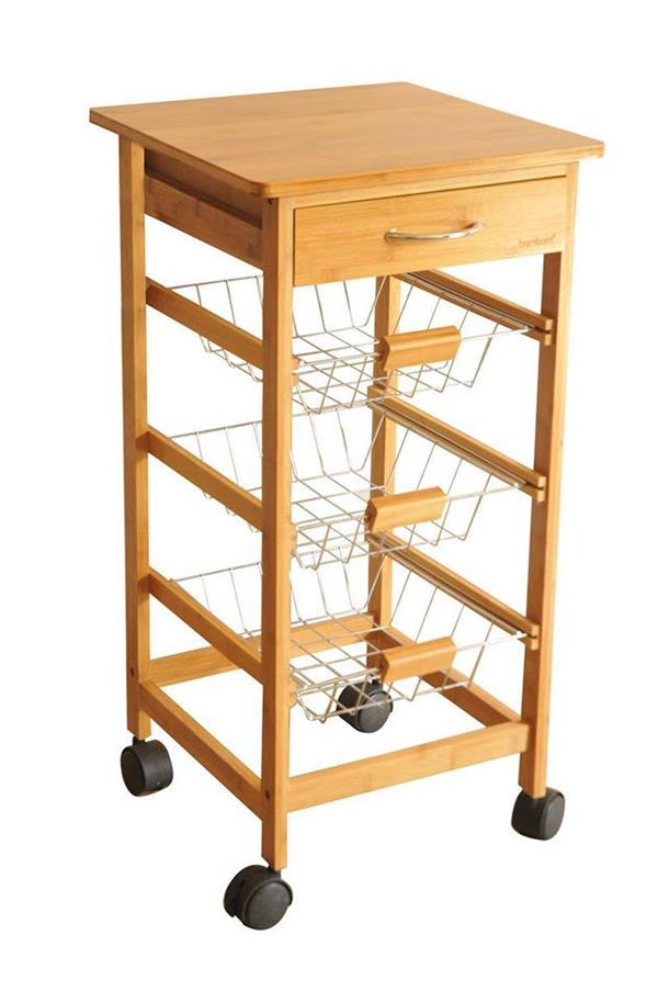 Bambu Mutfak Arabası