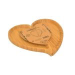 Bambu İkili Kalp Tepsi