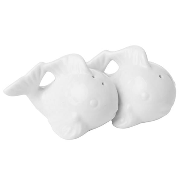 Porselen Denizden Gelenler Balık Tuzluk & Biberlik