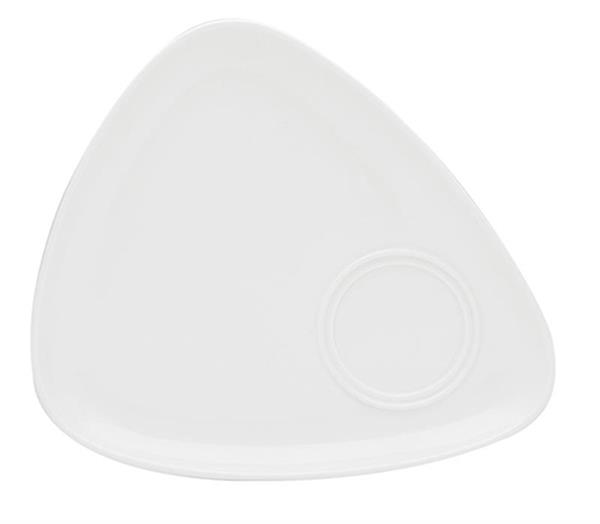 Porselen Beyaz Üçgen Kahvaltı Tabağı 25C