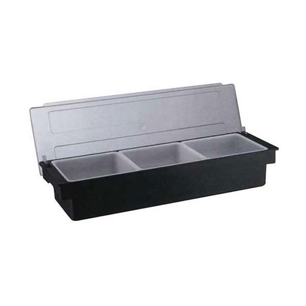 3'lü Polikarbon Kapaklı Bar Konteyner