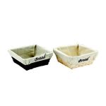 Bambu Kare Bezli Ekmek Sepeti 19x19 cm